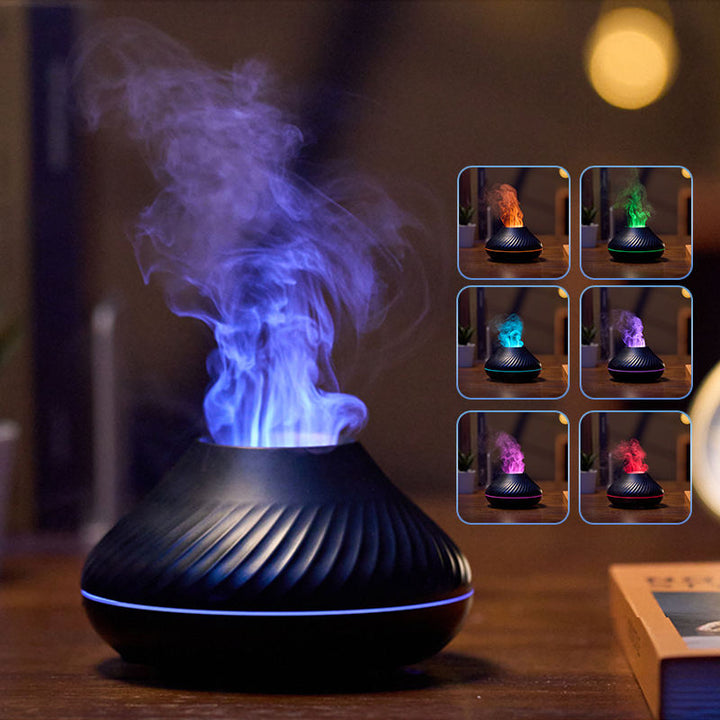 Dyfuzor płomień RGB 130 ml na olejki, USB-C, bez filtra, certyfikaty CE