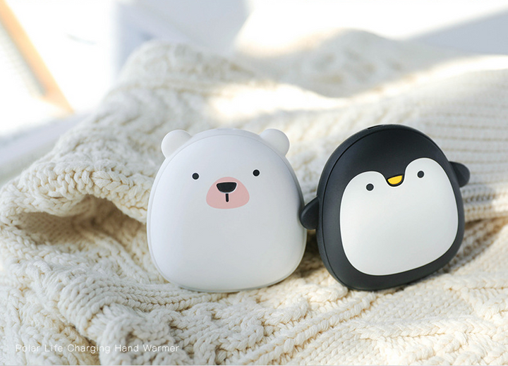 Ogrzewacz do rąk USB w kształcie pingwina i misia polarnego, dwustronny