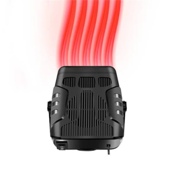 Ogrzewacz samochodowy 12 V | Obrotowy o 360° z funkcją grzania i chłodzenia | Odmgławiacz typu plug-and-play do samochodów, SUV-ów i kamperów