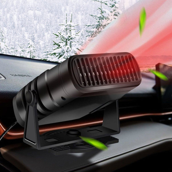 Ogrzewacz samochodowy 12 V | Obrotowy o 360° z funkcją grzania i chłodzenia | Odmgławiacz typu plug-and-play do samochodów, SUV-ów i kamperów