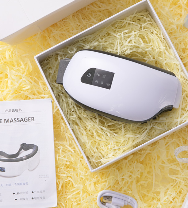 Masażer do oczu z muzyką Bluetooth, ciepłym okładem i ciśnieniem powietrza