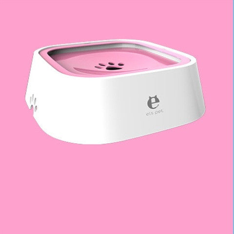 Biała miska na wodę dla psa z pływającym dyskiem