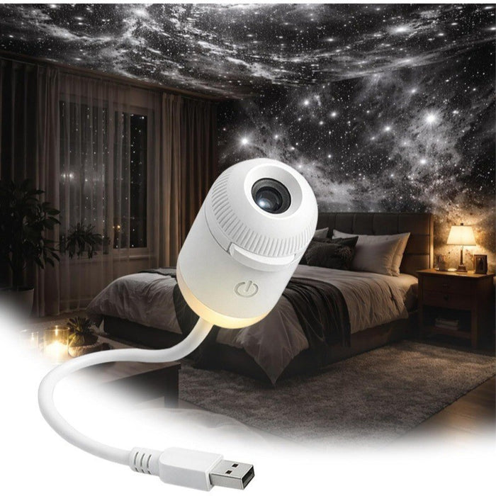 Ciepłowo Lampka projektor nocnego nieba na USB z wymiennymi slajdami