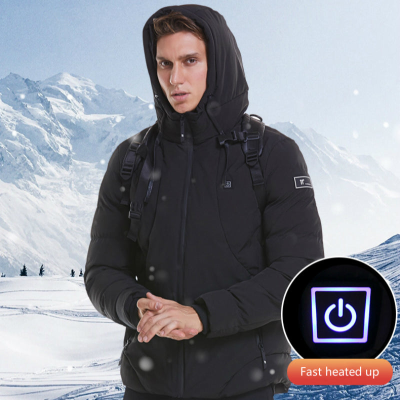 Kurtka podgrzewana USB z kapturem – ocieplana, damska i męska
