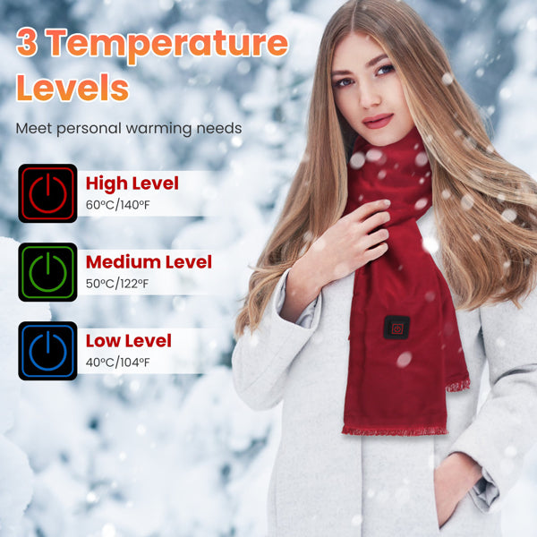 Szalik podgrzewany USB – 3 poziomy temperatury, do prania