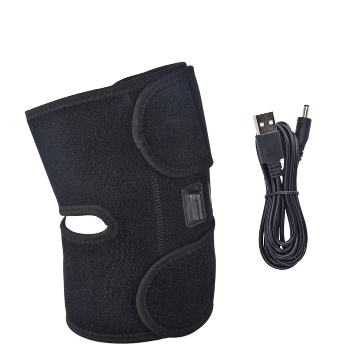 Elektryczny nakolannik z podgrzewaniem i masażem, USB, 3 poziomy