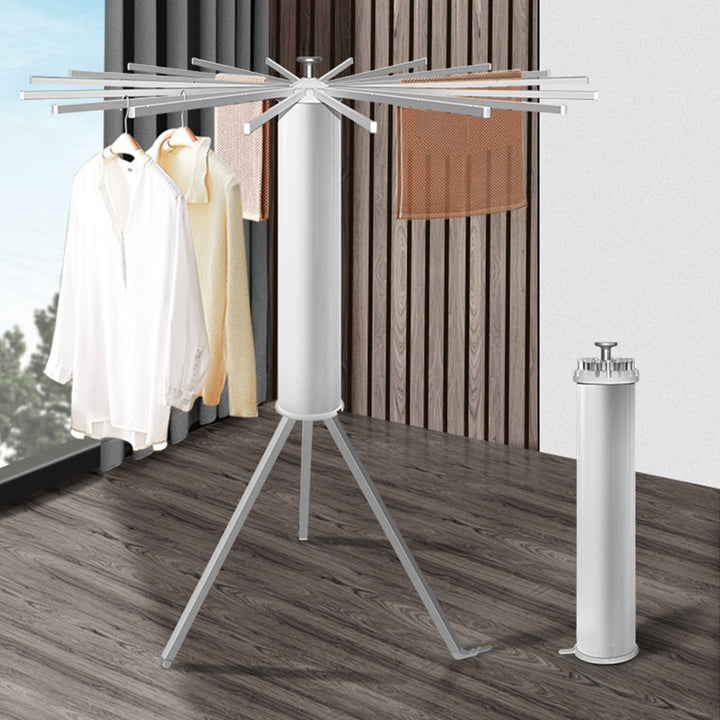 Stojąca suszarka na pranie, składana, aluminiowa, 18 prętów, balkon i dom