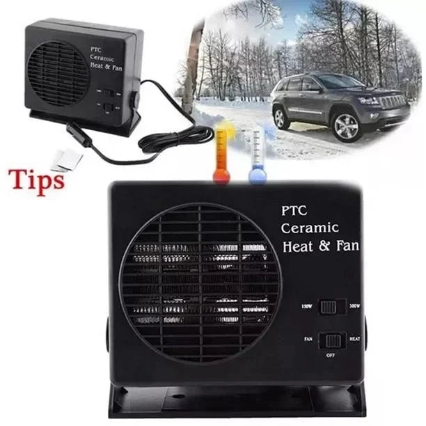 Samochodowa nagrzewnica ceramiczna 150 W/300 W 12 V z wentylatorem