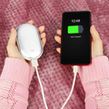 Przenośny ogrzewacz do rąk z powerbankiem 5000 mAh, dwustronny, 3 poziomy