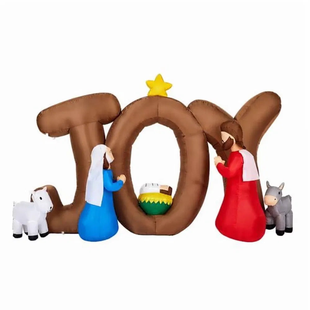Dmuchana szopka z napisem JOY