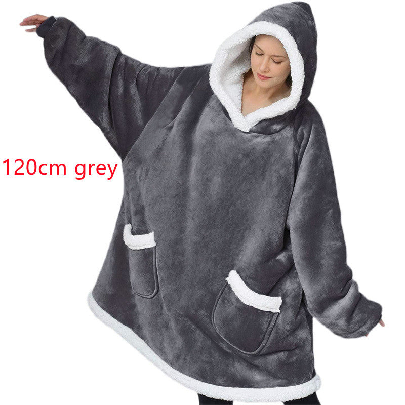 Bluza koc z kapturem oversize – gruba i bardzo ciepła