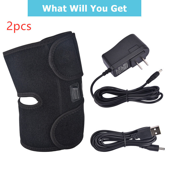 Elektryczny nakolannik z podgrzewaniem i masażem, USB, 3 poziomy
