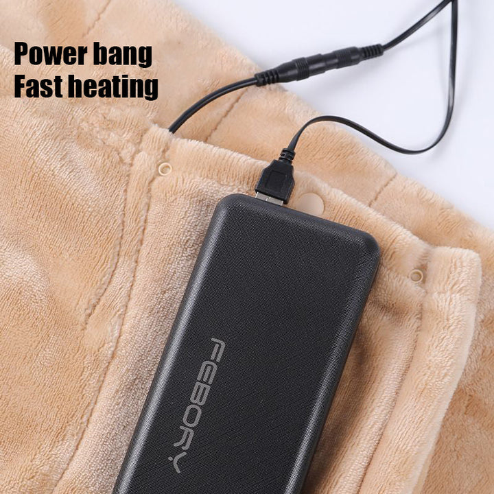 Koc flanelowy podgrzewany elektrycznie z ładowaniem USB