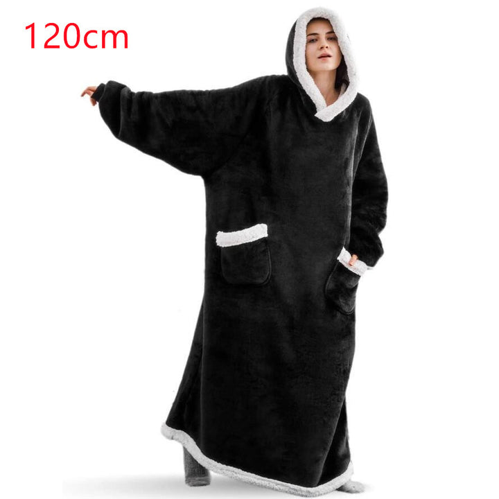 Bluza koc z kapturem oversize – gruba i bardzo ciepła