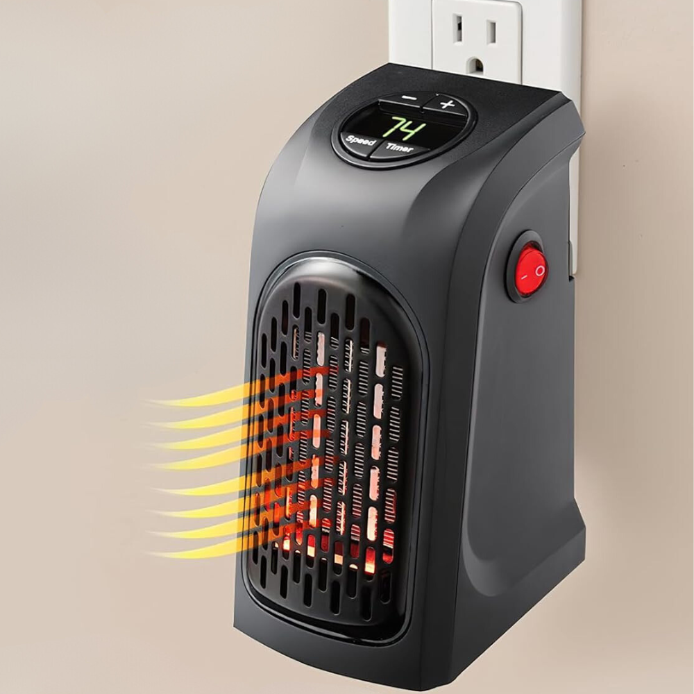 Przenośny elektryczny termowentylator wtykowy z termostatem