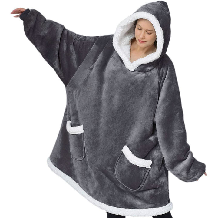 Bluza koc z kapturem oversize – gruba i bardzo ciepła