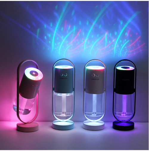 Nawilżacz powietrza USB z nocną projekcją – ultradźwiękowy, mini