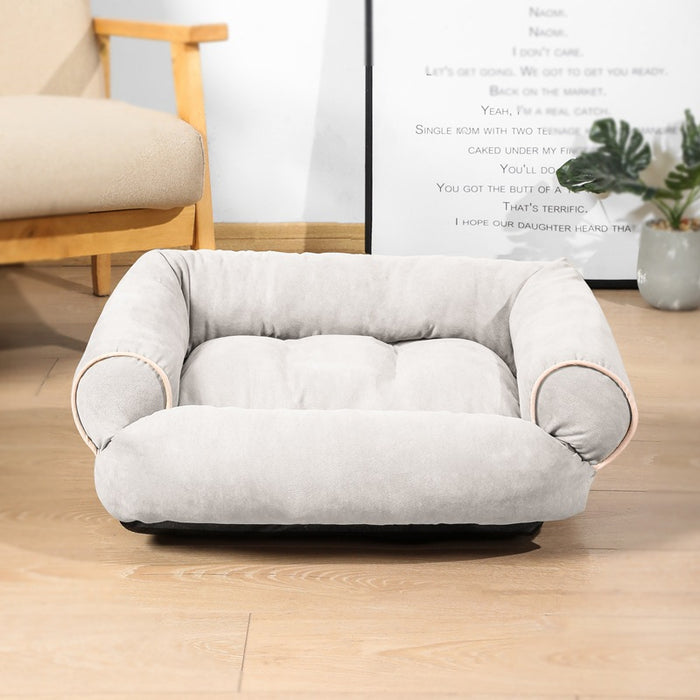 Ciepłowo Sofa dla psa z podłokietnikami i miękkim pluszem