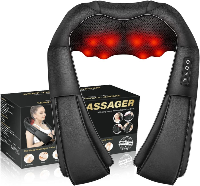 Ciepłowo Masażer shiatsu na kark i ramiona z ciepłem i 4 głowicami