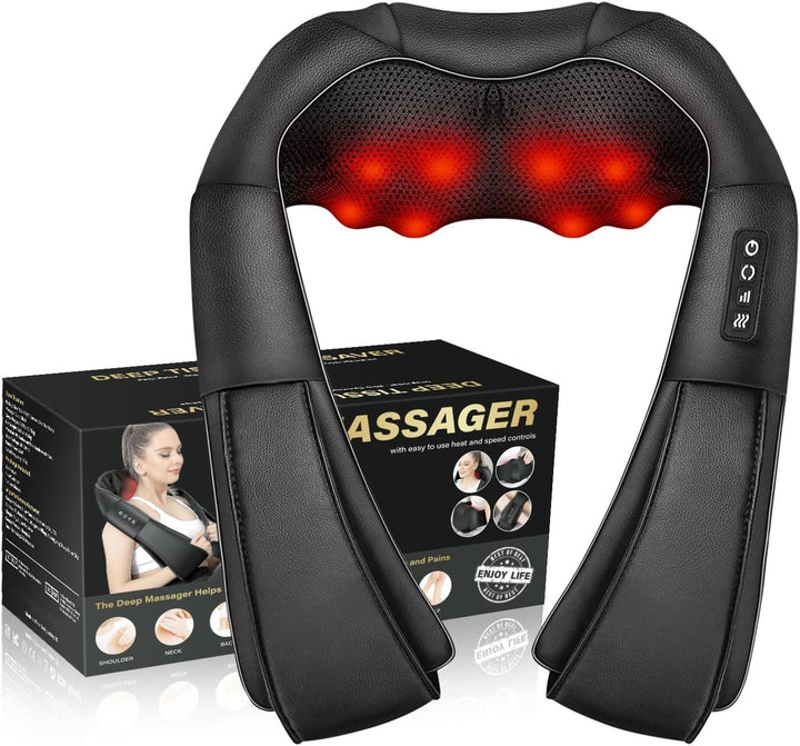 Masażer shiatsu do szyi, pleców i ramion z funkcją ciepła