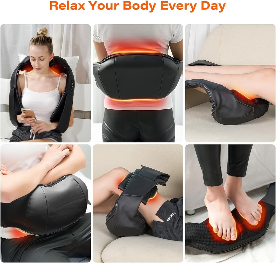 Masażer shiatsu do szyi, pleców i ramion z funkcją ciepła