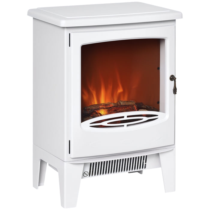 Ciepłowo Biały kominek elektryczny piecyk z płomieniem LED, 1800 W