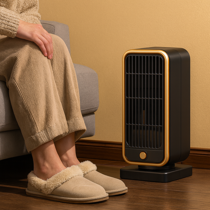 Ciepłowo™ Kwadratowy grzejnik ceramiczny 500W, cichy i bezpieczny