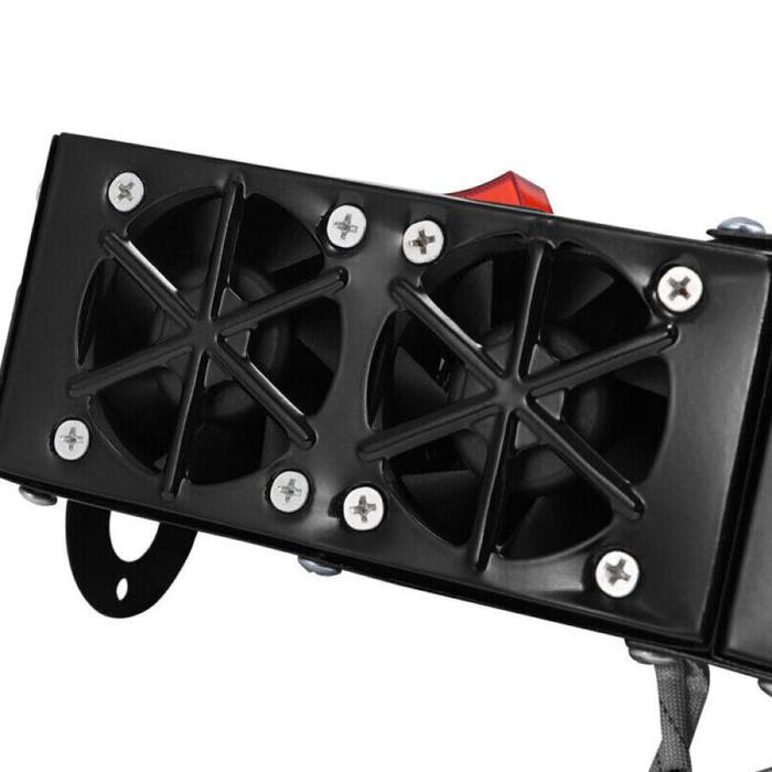 Elektryczny ogrzewacz samochodowy 500 W | Ceramiczny element grzejny 12 V z 4 wentylatorami | Szybkie usuwanie lodu i cicha praca