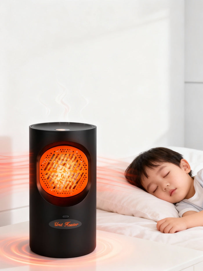 Ciepłowo™ Mini termowentylator 300 W ze spiralą i 7 łopatkami