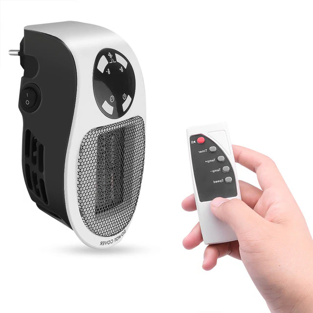Ciepłowo™ Cichy mini termowentylator z pilotem, termostatem i timerem