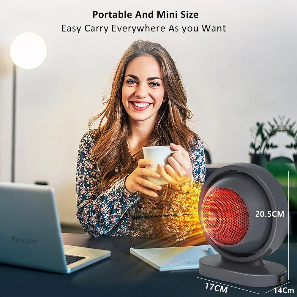 HotAir Mini PTC Heater | 380 W | ochrona przed przegrzaniem i stała temperatura | przenośny z wtyczką EU