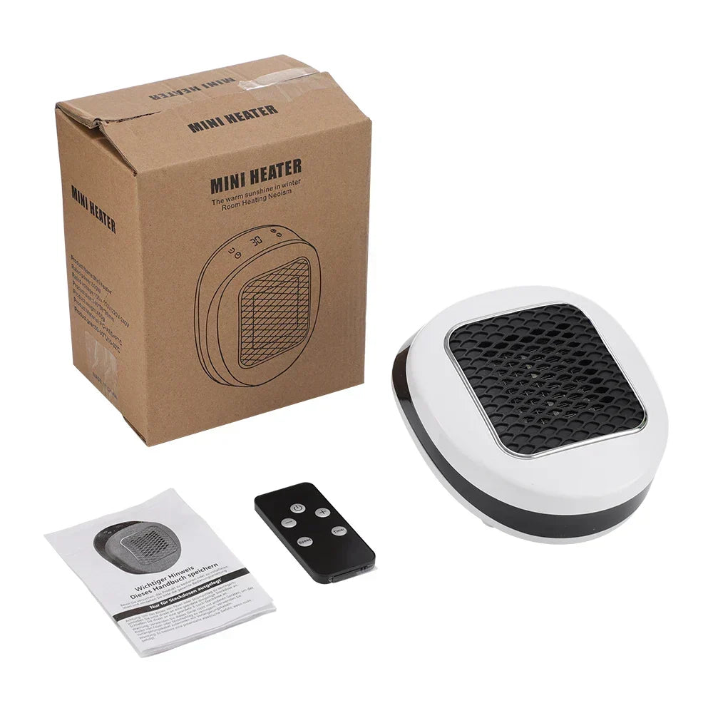 ThermoLux 600 W – mini grzejnik ścienny | kompaktowy grzejnik elektryczny z pilotem | grzejnik wtykowy z termostatem i timerem | nagrzewa w 3 sekundy
