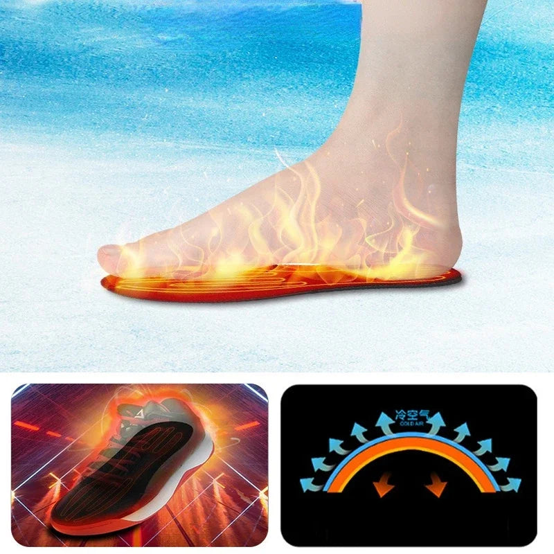 Podgrzewane wkładki ThermaStep USB | Rozmiar do wyboru 35–46 | Akumulatorowe i zmywalne | Technologia ogrzewania z włókna węglowego | Ogrzewacz stóp na zimę i na zewnątrz