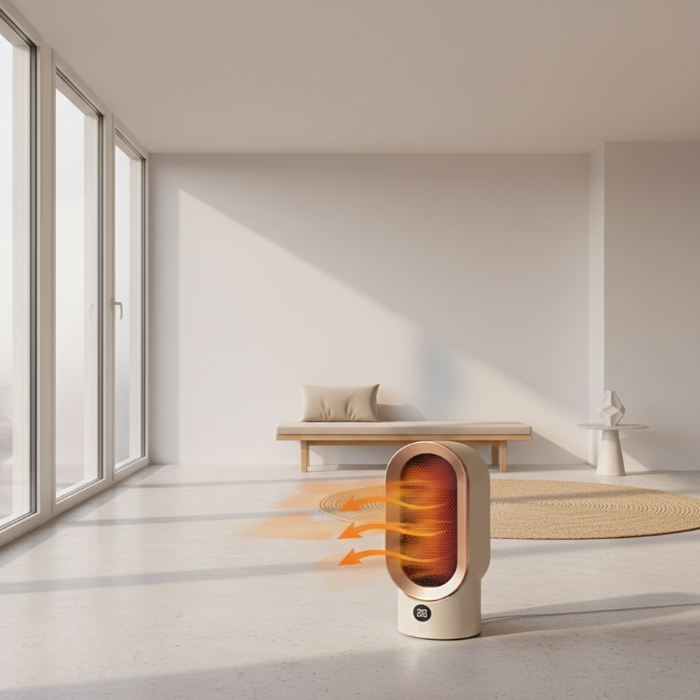 Ciepłowo™ Przenośny termowentylator 800 W z chłodną obudową