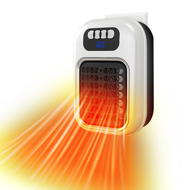 Grzejnik do gniazdka z pilotem i wyświetlaczem LED – 600 W