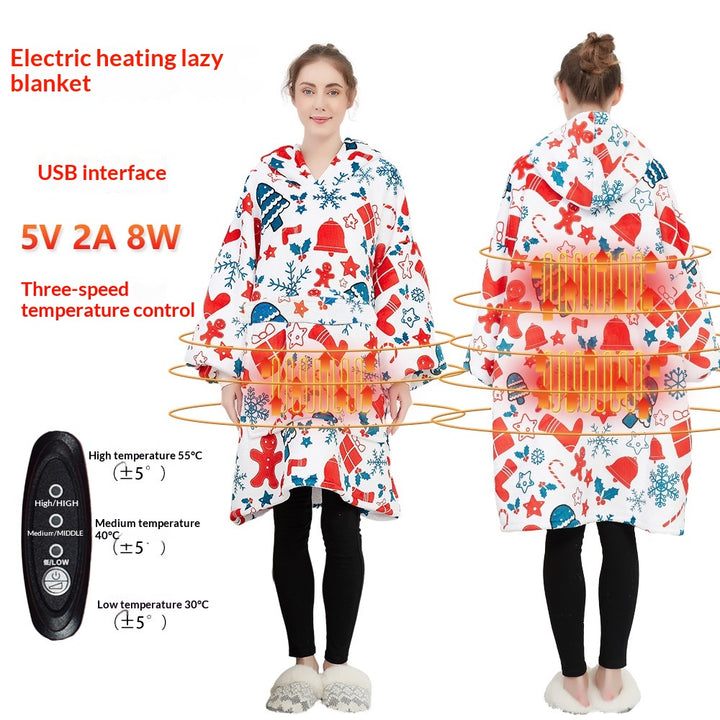 Podgrzewana bluza koc USB z dużą strefą grzania na plecach