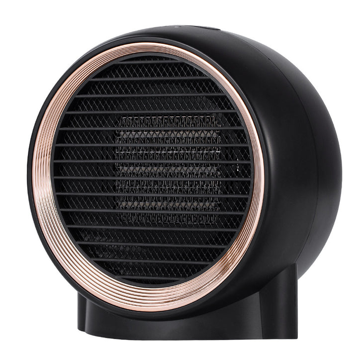 Mini termowentylator biurkowy z grzałką PTC, trudnopalny, 2 biegi, 184,5 mm