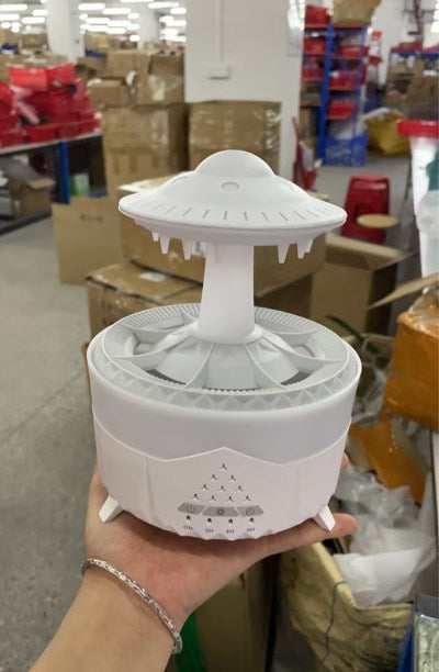Nawilżacz powietrza z deszczem w kształcie UFO – USB, dyfuzor