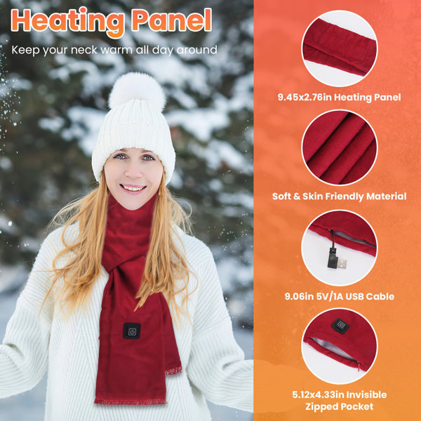 Szalik podgrzewany USB – 3 poziomy temperatury, do prania