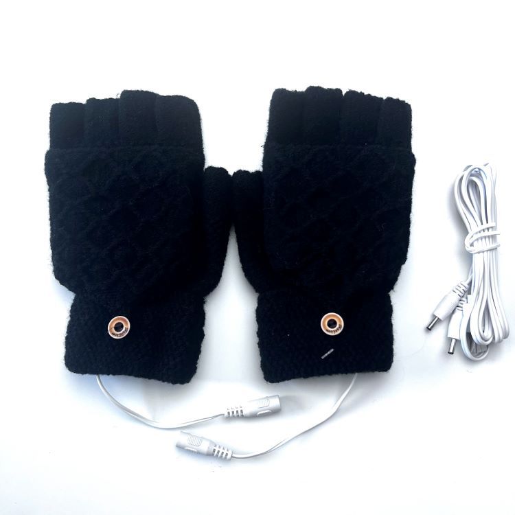 Dziane rękawiczki ogrzewane USB 5 V z dwustronnym ogrzewaniem