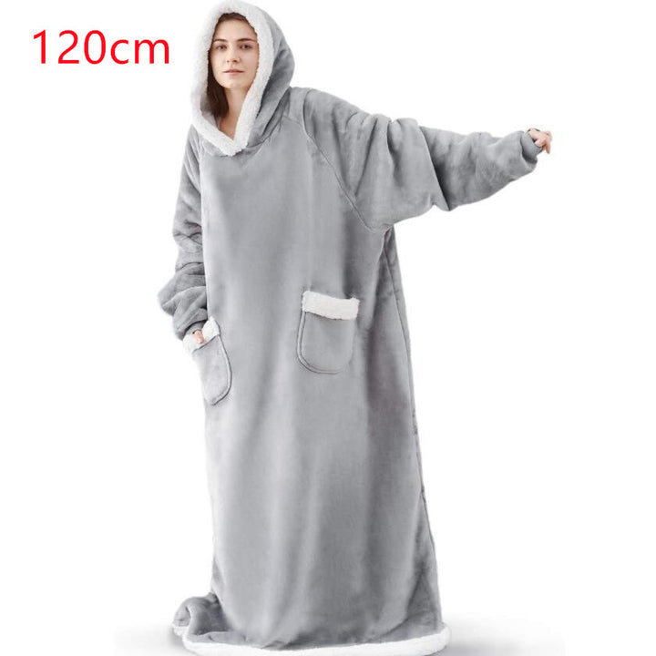 Bluza koc z kapturem oversize – gruba i bardzo ciepła