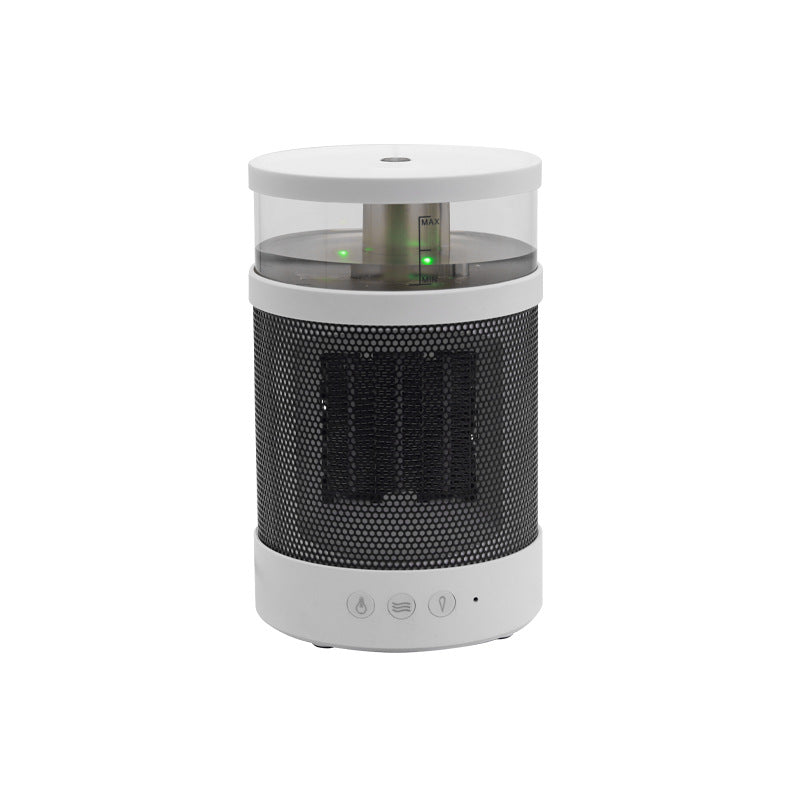 Mini termowentylator 3 w 1 z nawilżaczem i lampką nocną, 2 poziomy ciepła