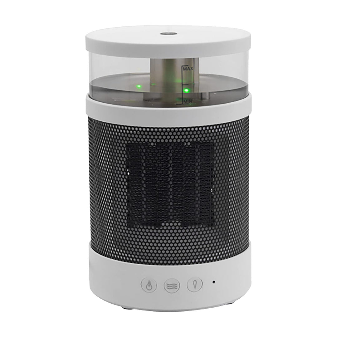 Mini termowentylator 3 w 1 z nawilżaczem i lampką nocną, 2 poziomy ciepła