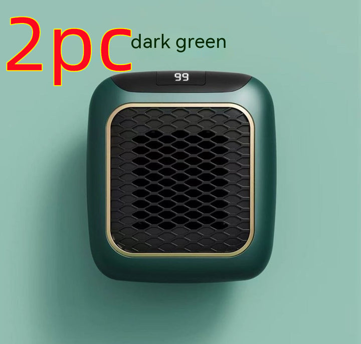 Mini termowentylator ścienny z grzałką PTC i cyfrowym termostatem, 800 W