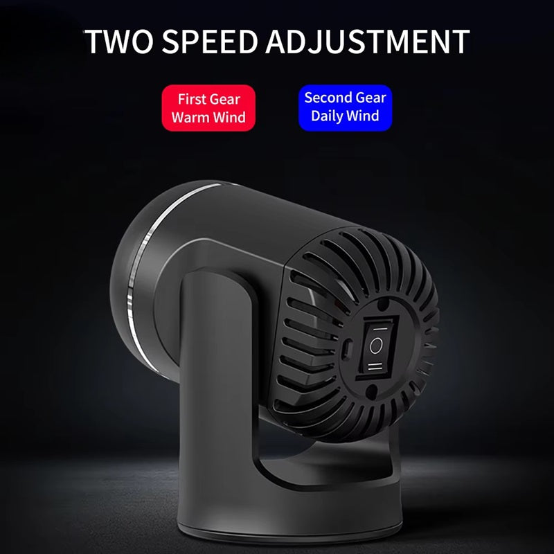 Przenośna nagrzewnica samochodowa 12 V z obrotem 360° i ochroną przed przegrzaniem