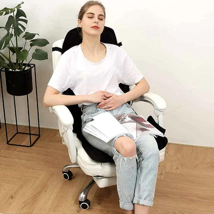 Modna poduszka do fotela masującego z podgrzewaną poduszką na szyję