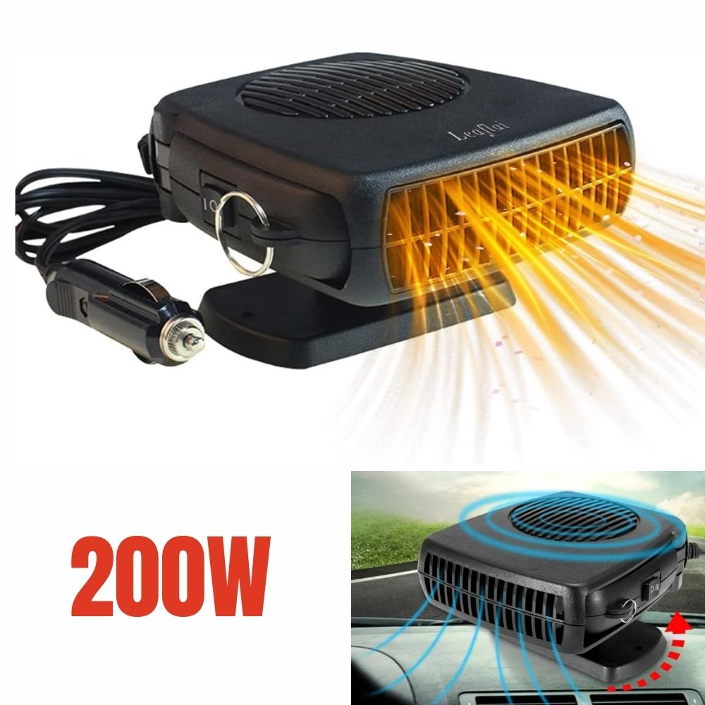 Samochodowy termowentylator 12 V – przenośna ceramiczna nagrzewnica 150 W/300 W do szybkiego odmrażania i ogrzewania