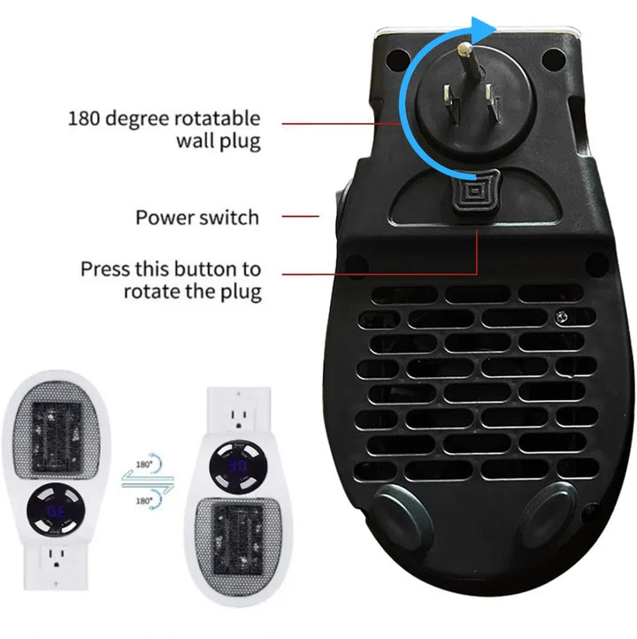 Mini przenośny grzejnik elektryczny 500 W