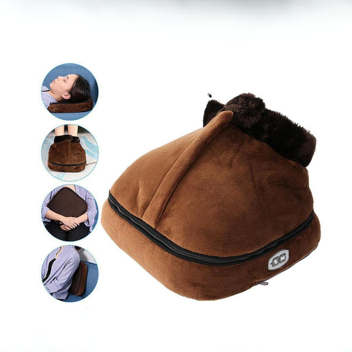 Pluszowy ogrzewacz do stóp z wibracją shiatsu – Ciepłowo